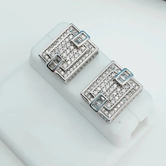 "925 Sterling Silver Cubic Zirconia Earrings, UU1P6A6069 - Picture 2 of 10